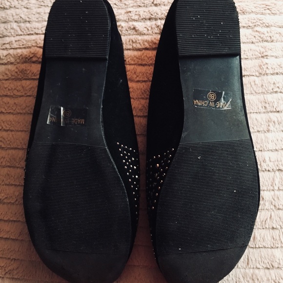 BLACK FLATS with rhinestones! - Picture 5 of 6